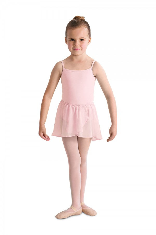 Girl's georgette mock wrap ballet skirt